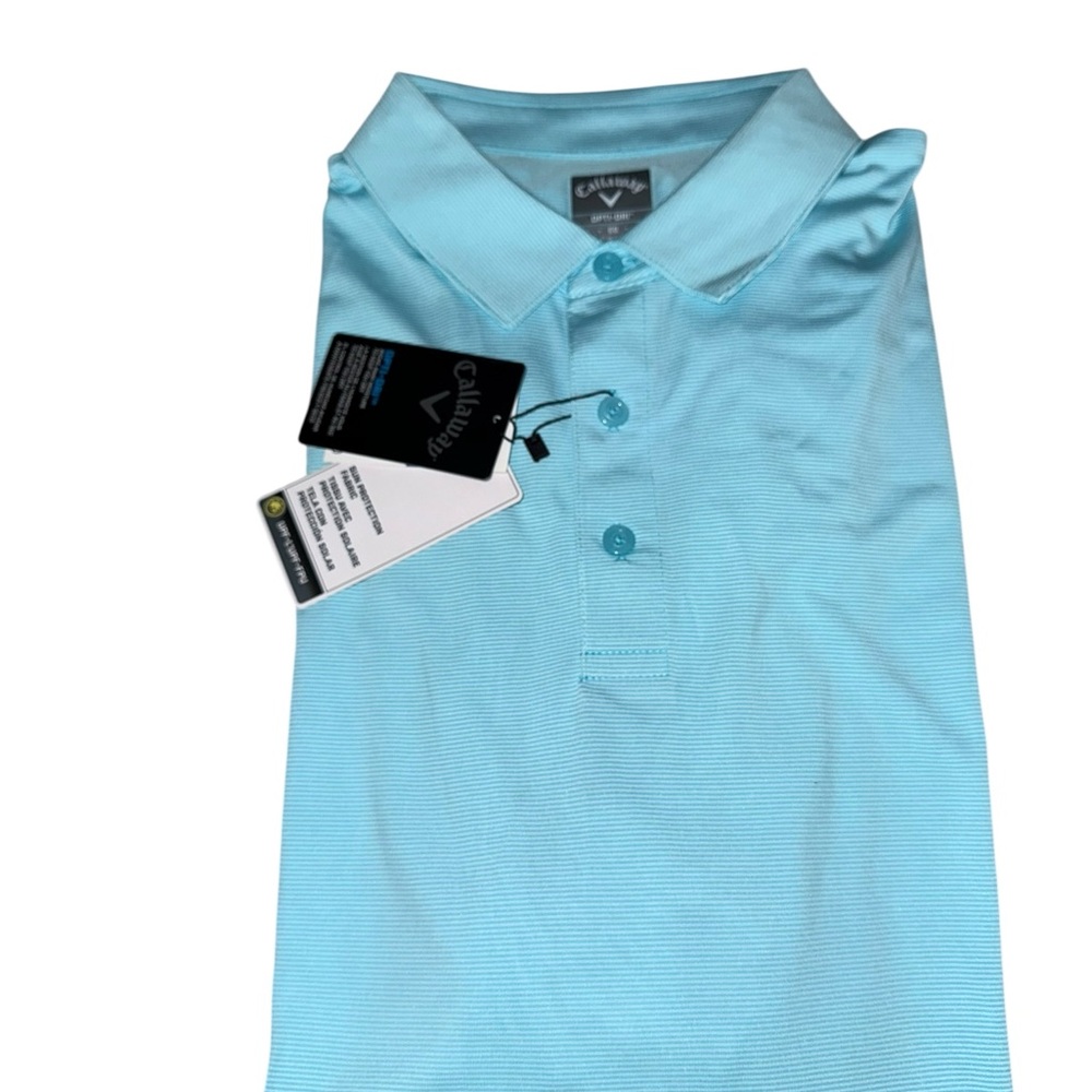 NWT Callaway Men's Aqua Polo Golf Shirt Size XL - Picture 2 of 10